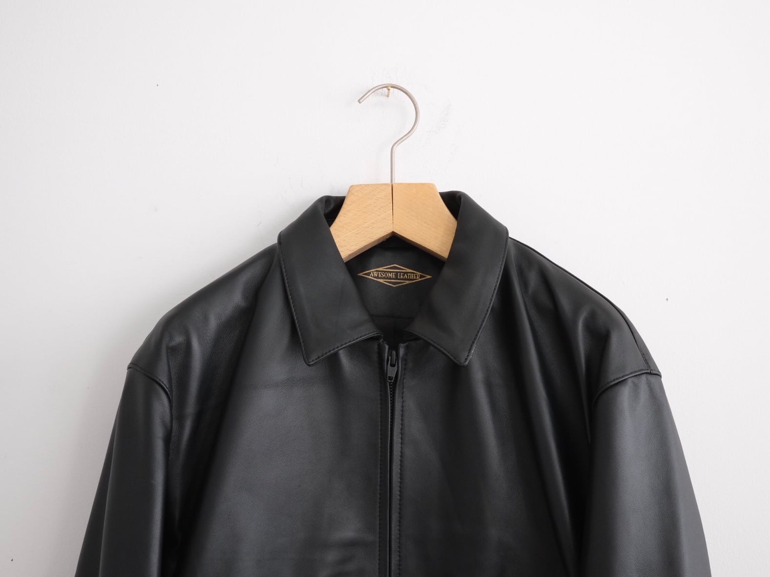 AWESOME LEATHER”ZIP SHORT JACKET” | Lapel online store
