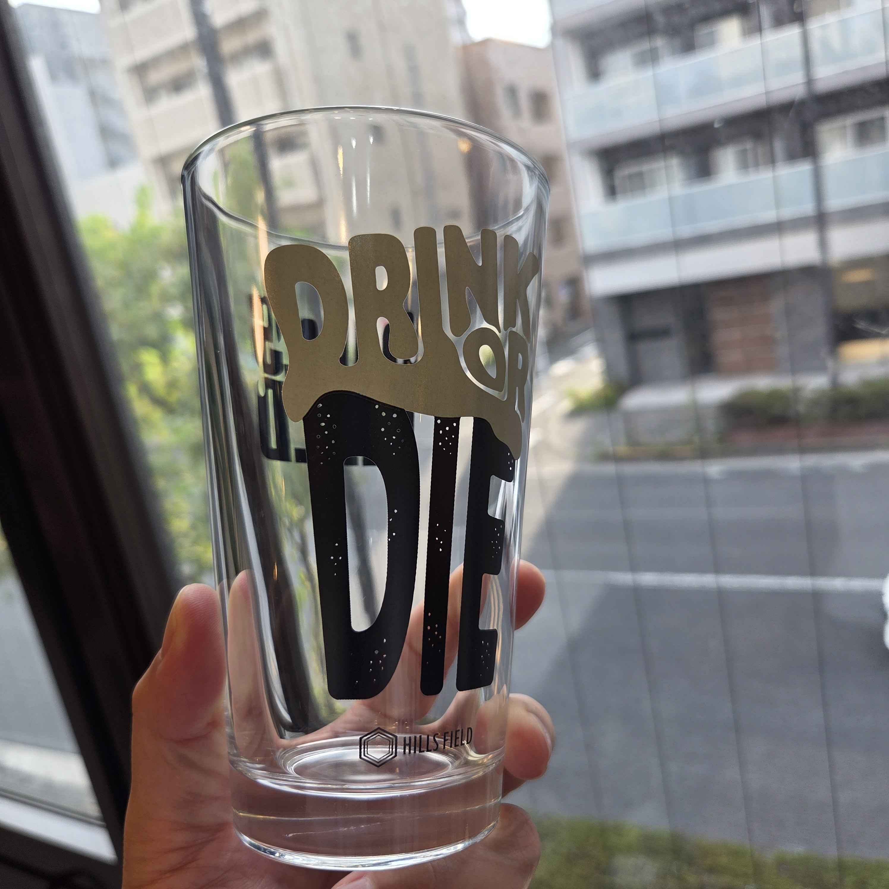 DRINK OR DIE グラス+ Tシャツ（BLACK BEER EDITION) DOD PINT GLASS+