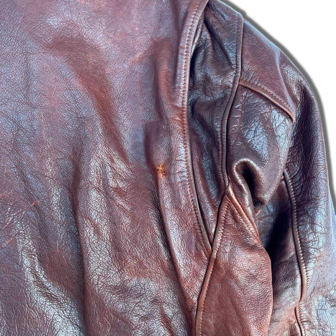 REDSKINS レザージャケット レッドブラウン 2XL レッドスキンズ レザー