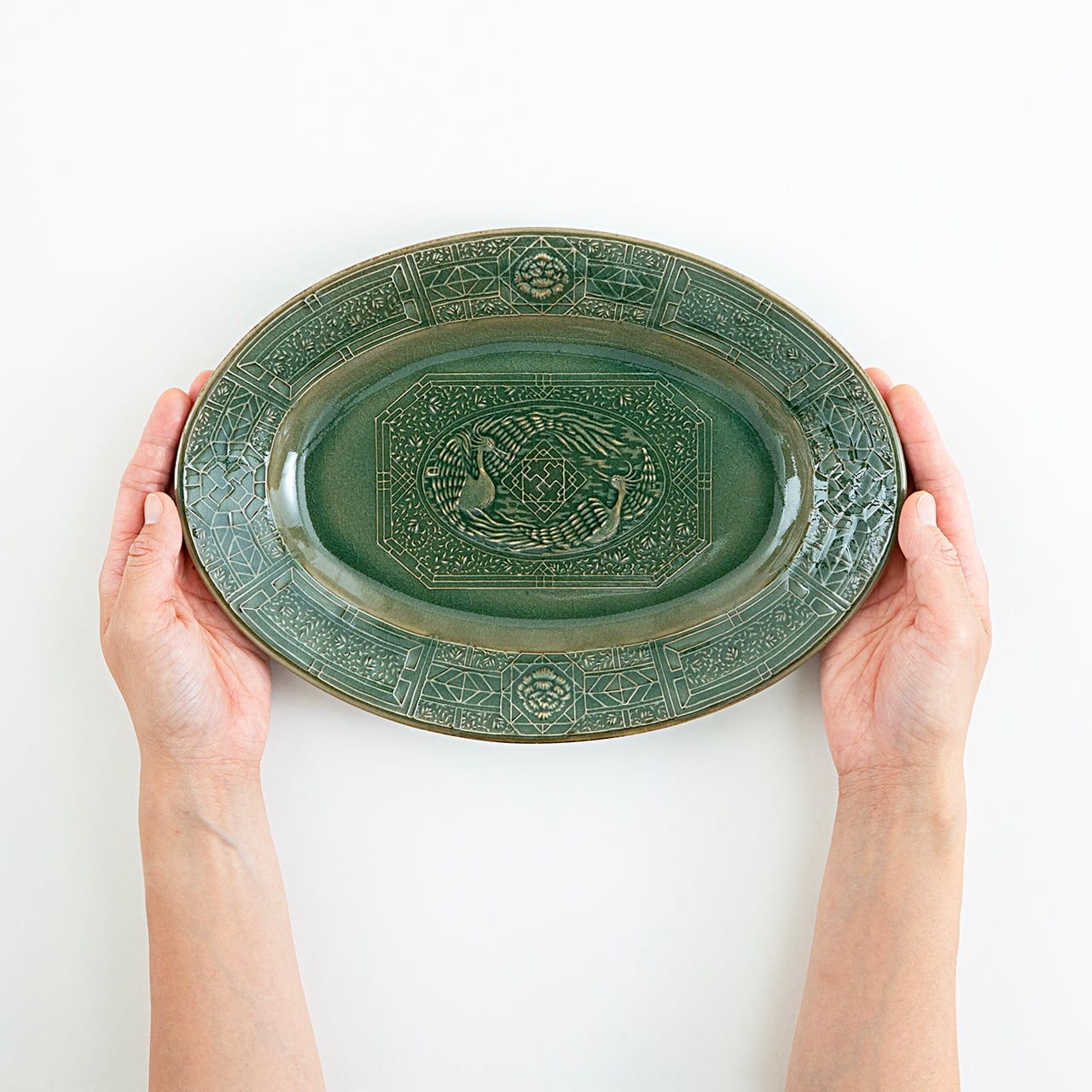 陽刻 シノワズリ L 青磁 Carving ”Chinoiserie”-L celadon | S U I Y O
