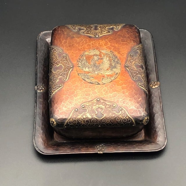 古代毛織式 銅蟲喫煙具 鳳凰彫刻 伊藤久芳堂 廣島 | kamakuraART
