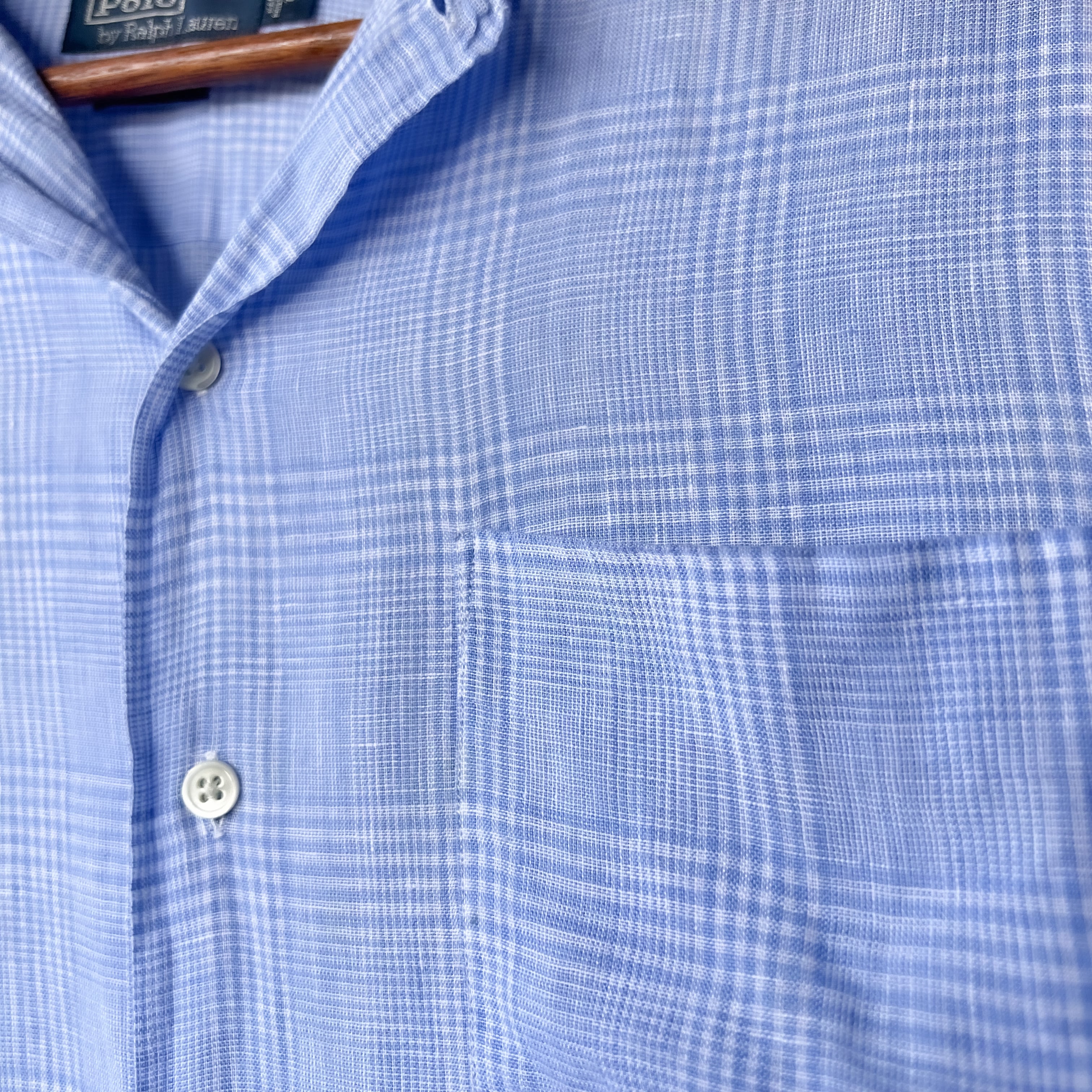 90s “polo by ralph lauren” bonnard linen open collar shirt