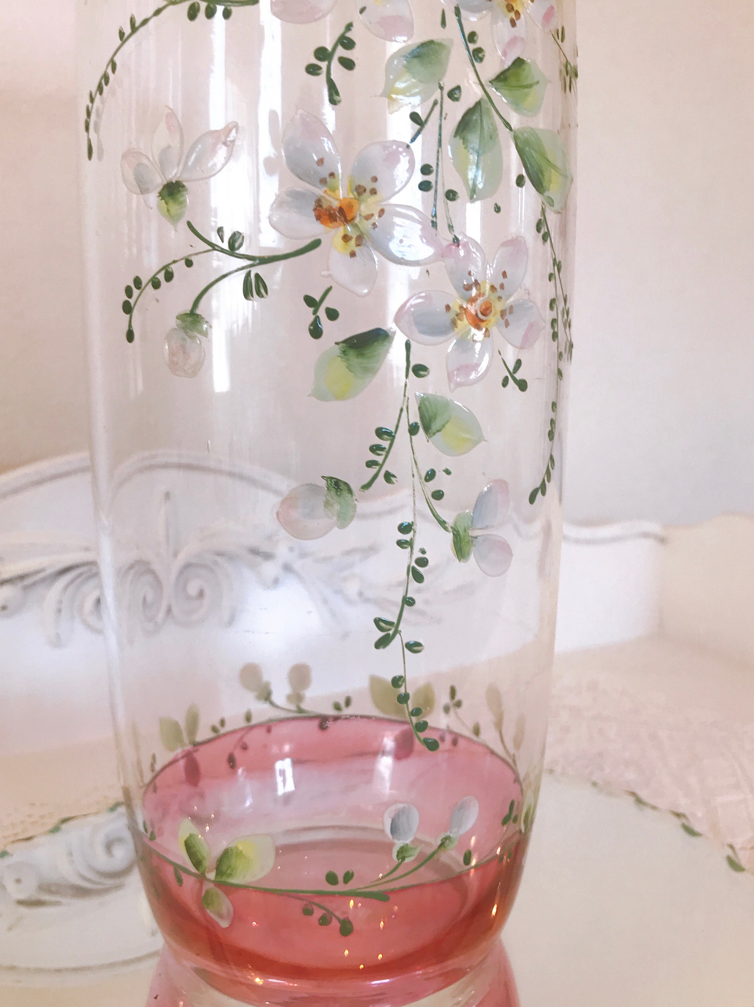 エナメルの絵付けが美しいフラワーベース 在庫1 | AntiqueRose