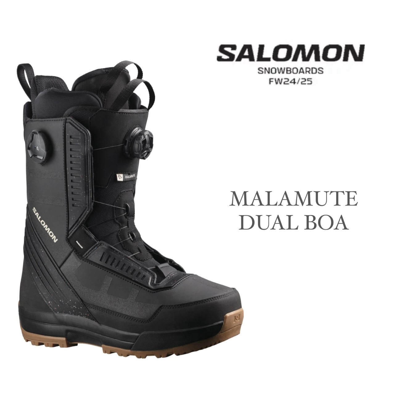 24-25モデル . SALOMON .『 MALAMUTE DUAL BOA 』. Black . サロモン