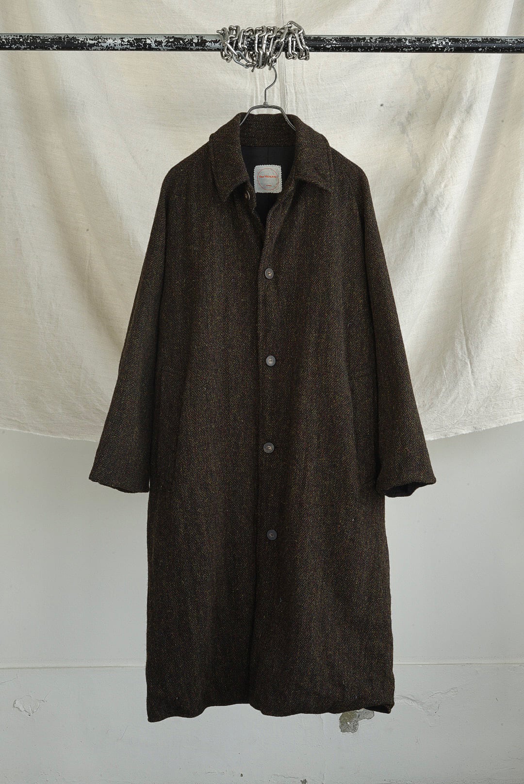 CHEZ VIDALENC - COAT BOBI HARRIS TWEED | Brownie