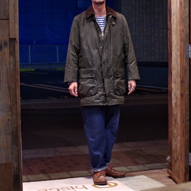 1980-90s Barbour BORDER Olive Green Size 40 / バブアー ボーダー 3