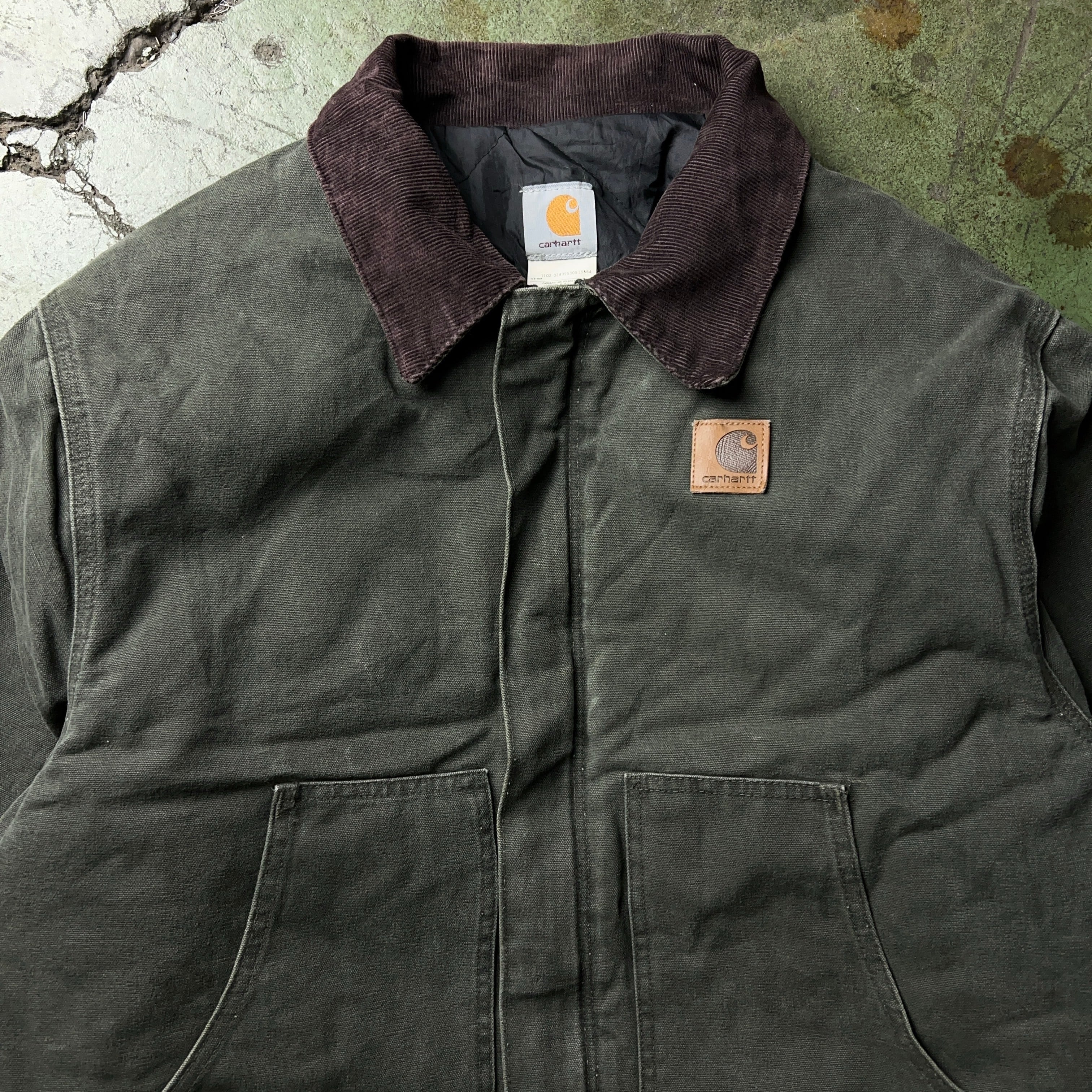 00's Carhartt Traditional Jacket J22 Moss Green MADE IN USA XXL
