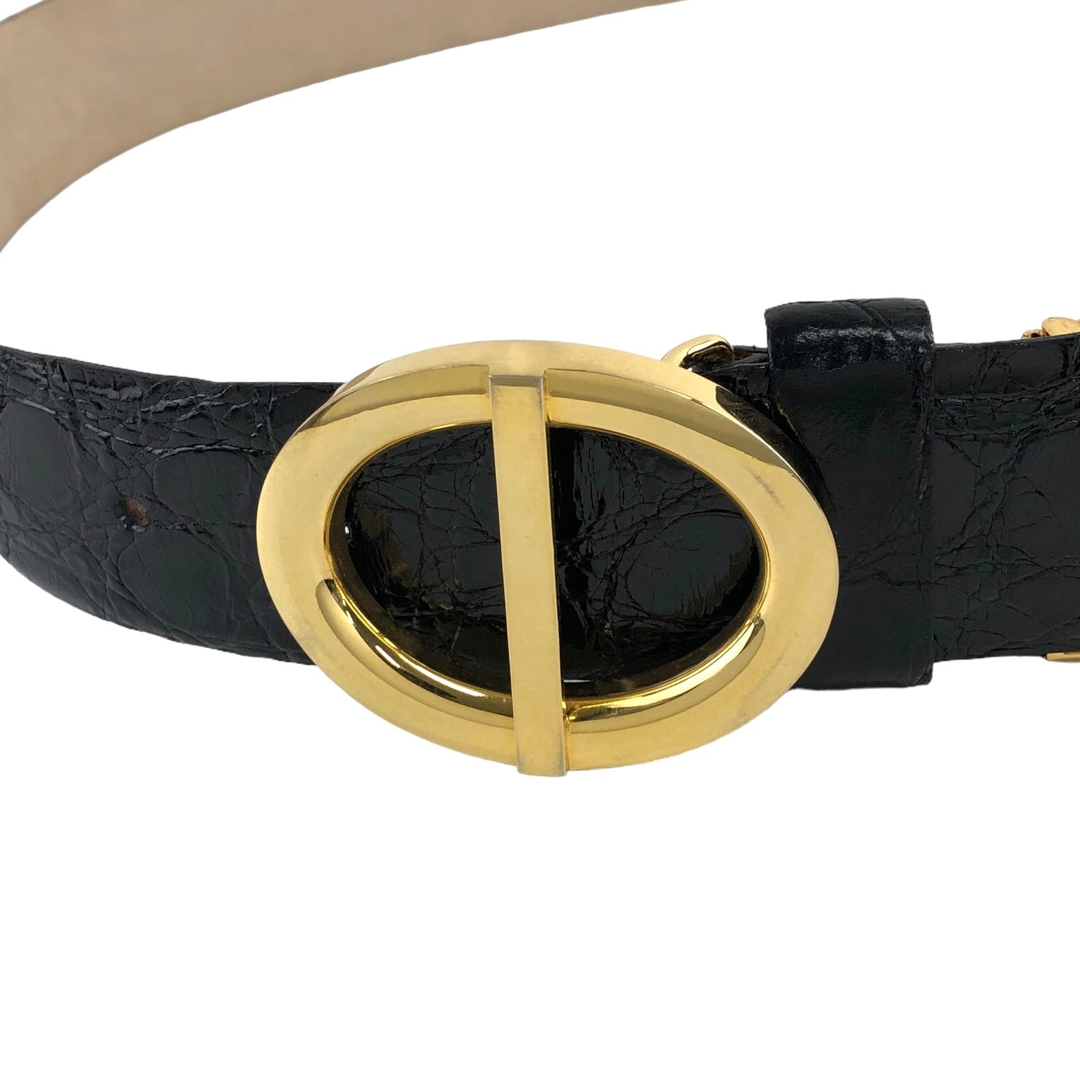 Christian Dior クリスチャン ディオール レザー バックル ベルト