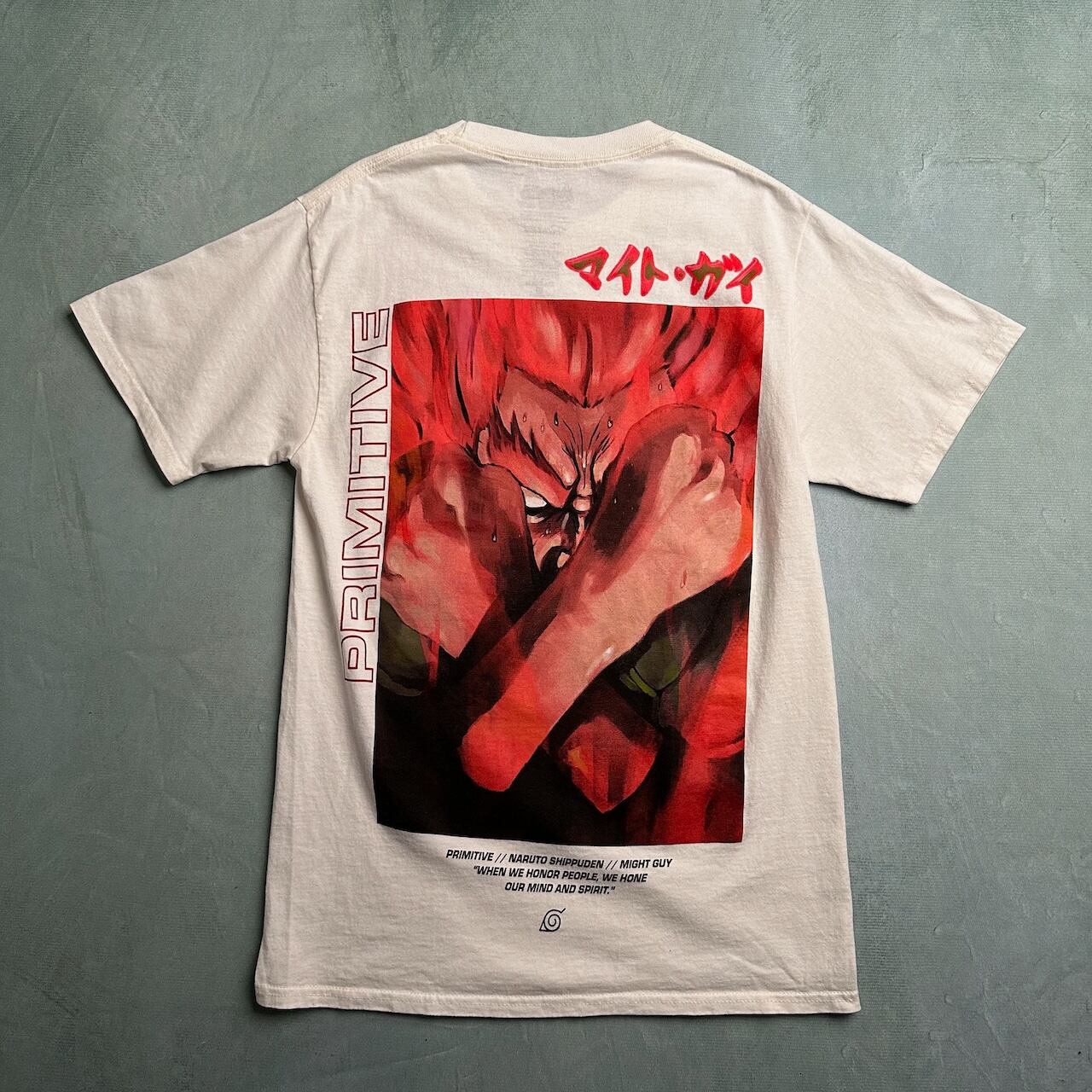 NARUTO ナルト マイトガイ アニメTシャツ 白 | RUFFY