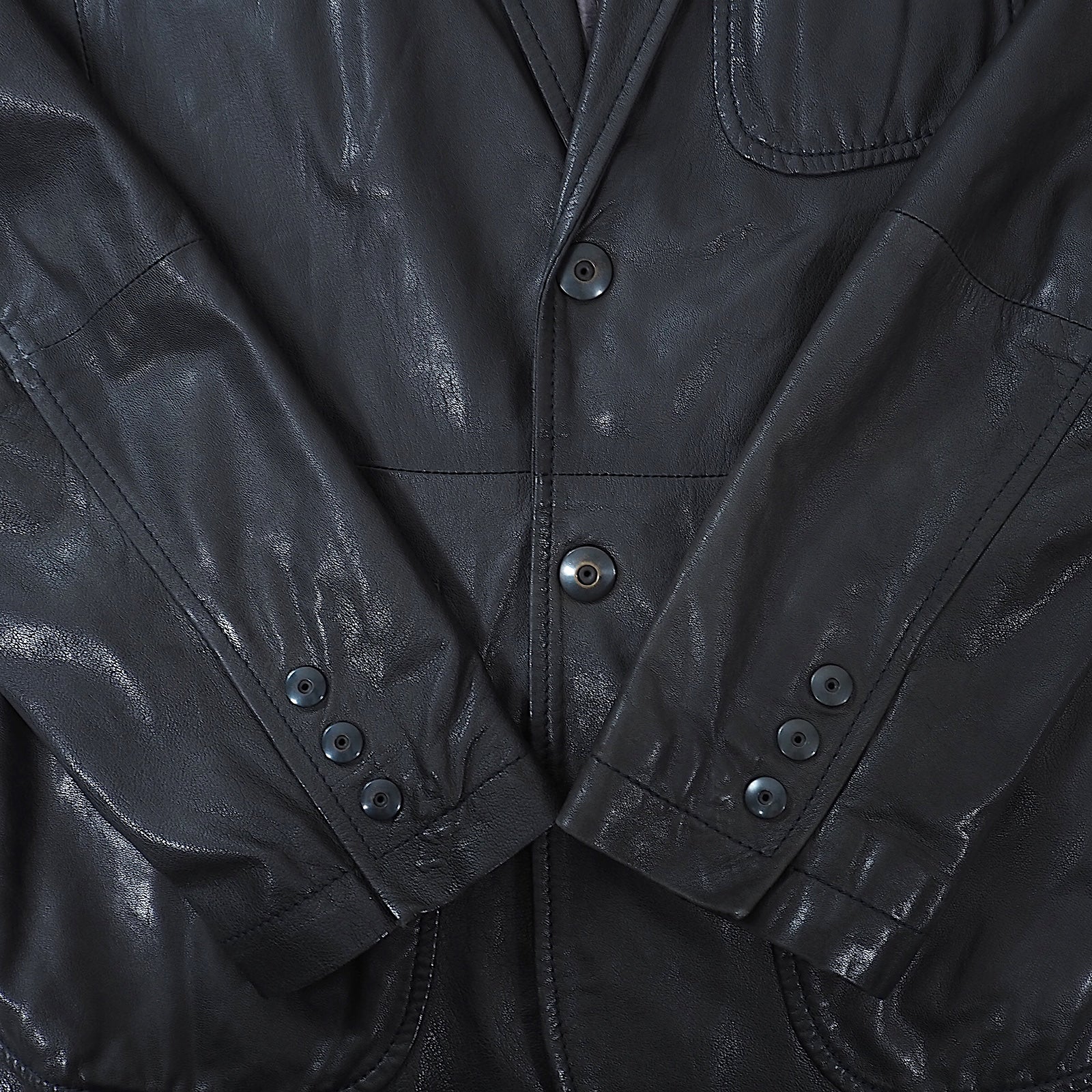 ジョルジオアルマーニ GIORGIO ARMANI 最上級 レザー ジャケット 48