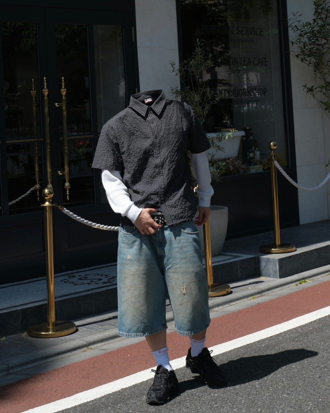 Cropped checkered shirt – BELVET