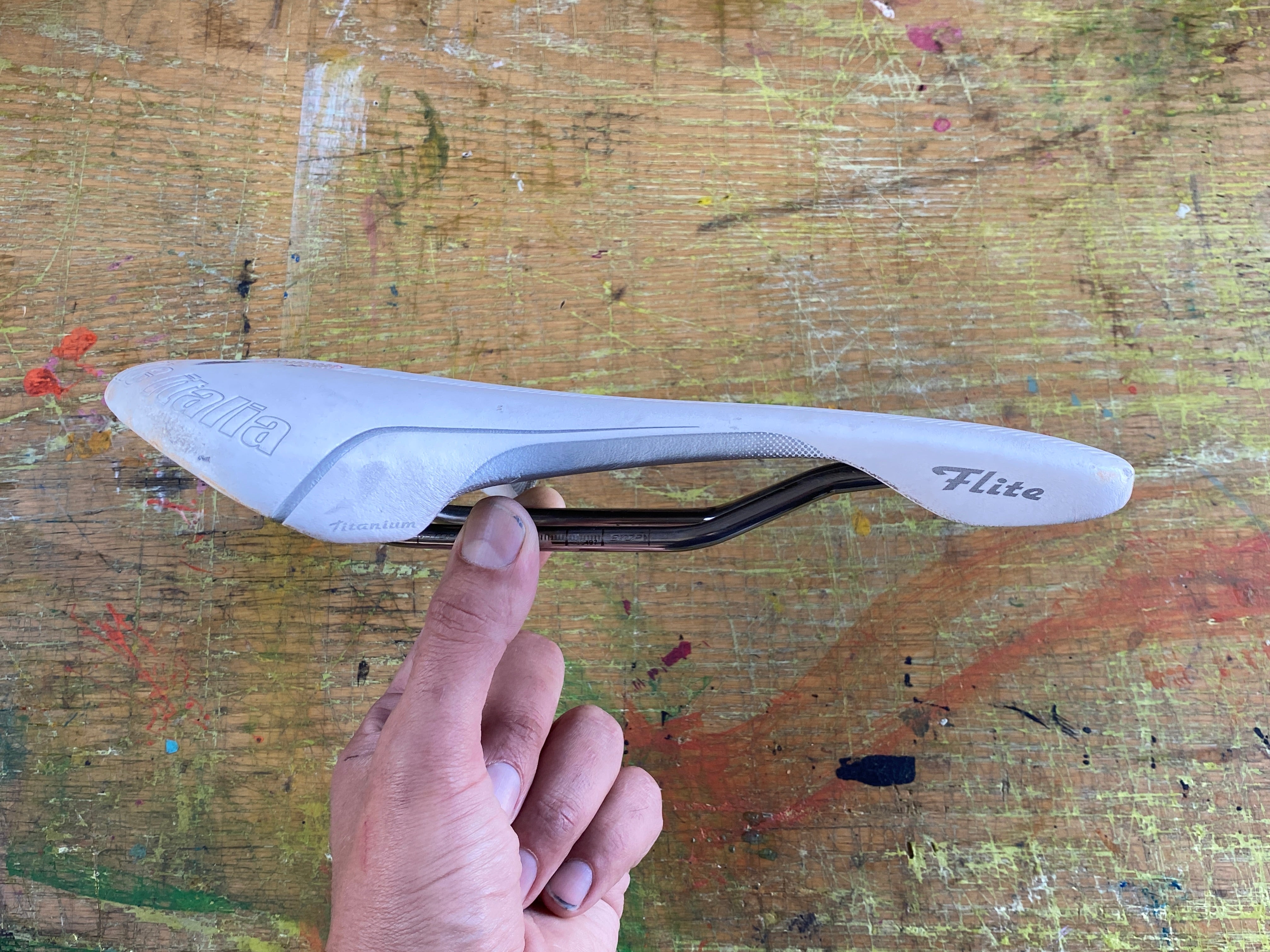 Selle Italia Flight Titanium Saddle White