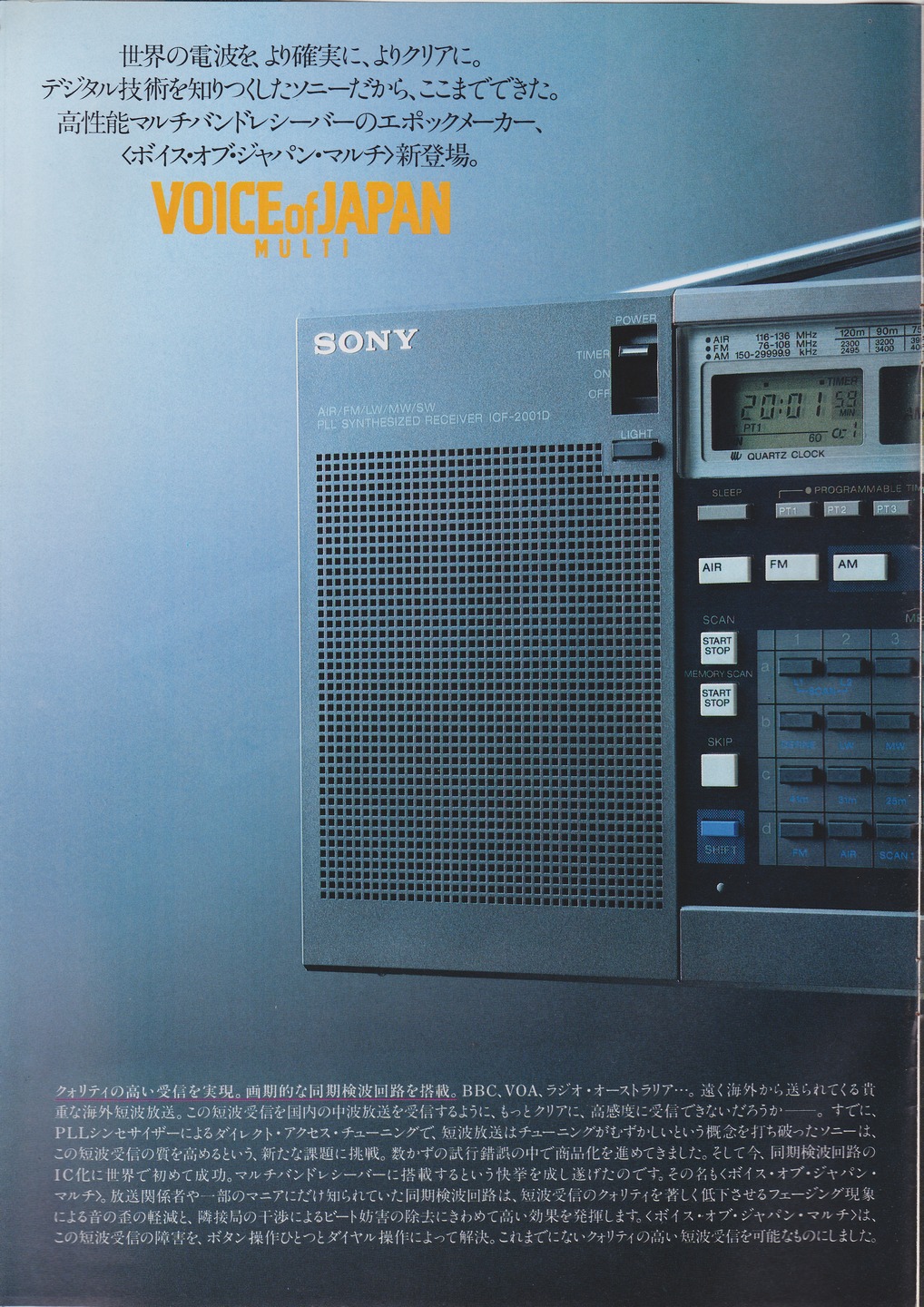 マルチバンドラジオ 1985年2月 | ソニー坊やと呼ばれた男