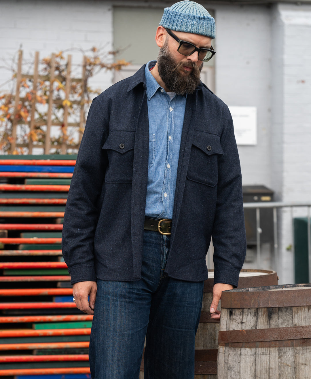 EC3 Men's Wool CPO Shirt Navy – Blackhorse Lane Ateliers