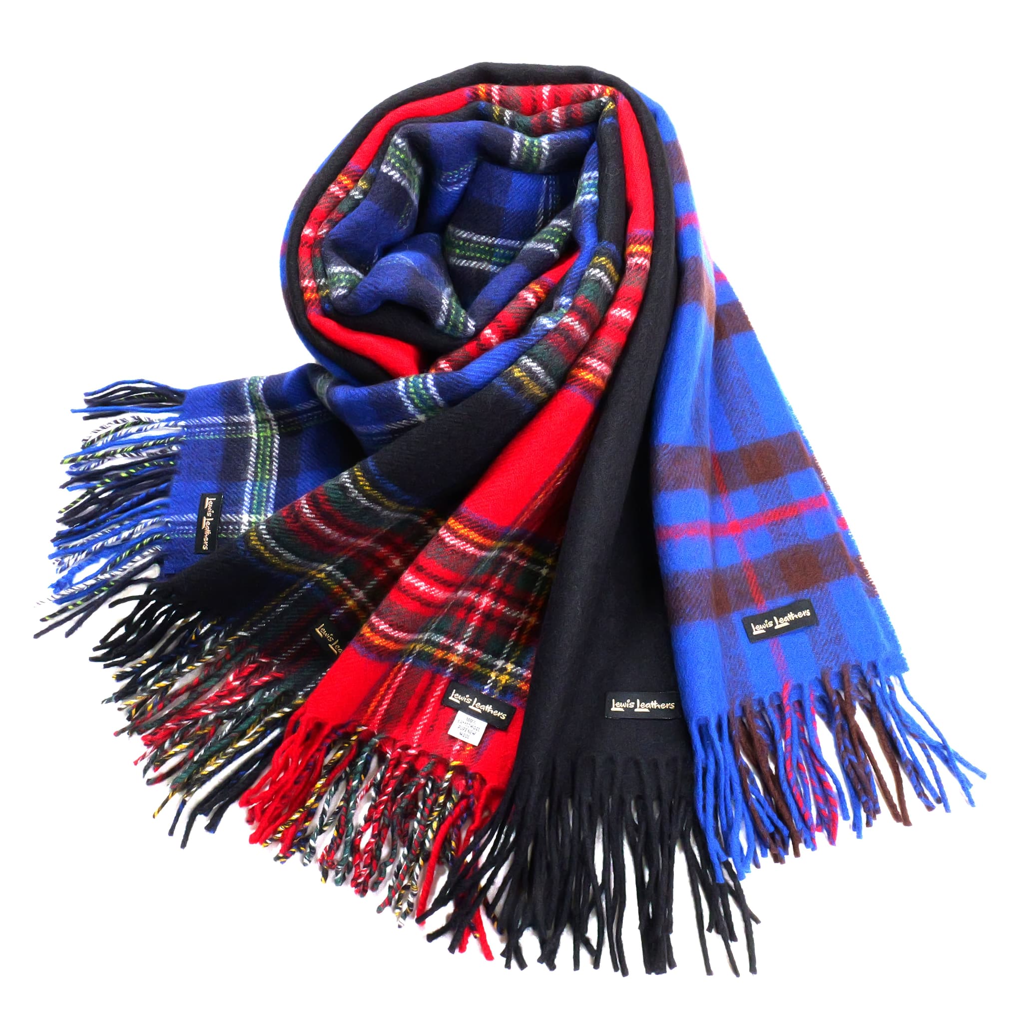 Lewis Leathers WOOL SCARVES ブルータータンチェック Lewis Leathers