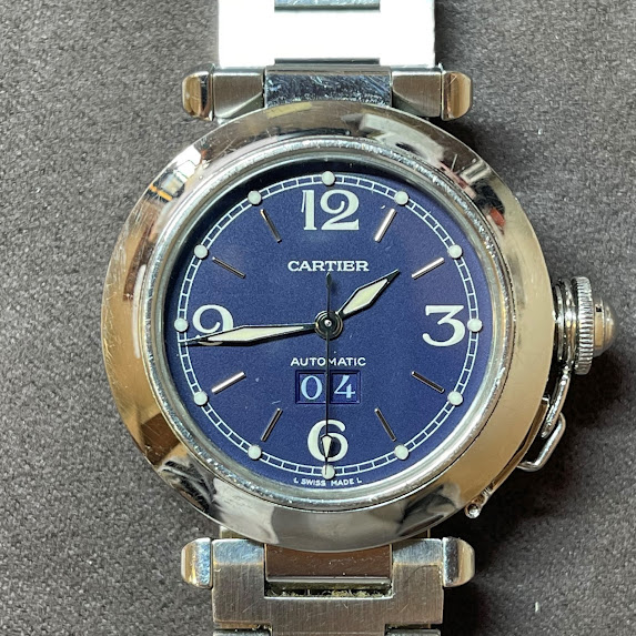 カルティエ Cartier パシャCビッグデイトのオーバーホール(分解掃除