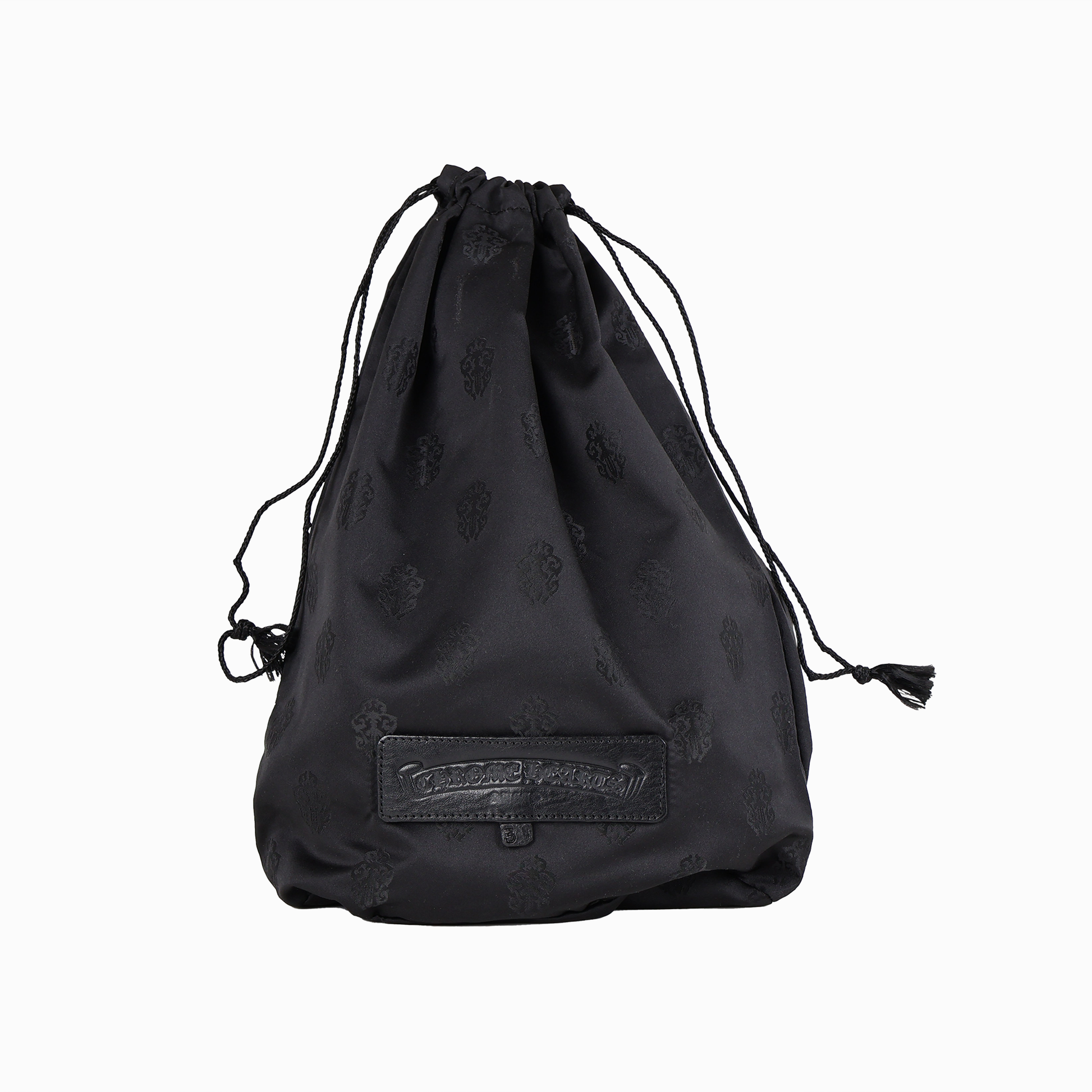 クロスパッチ ドローストリング バッグ ブラック - ブランドジャパン