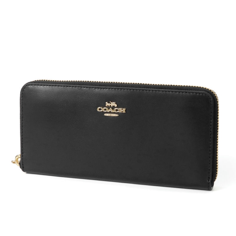 Brandol / COACH コーチ ラウンドファスナー長財布 レザー ブラック