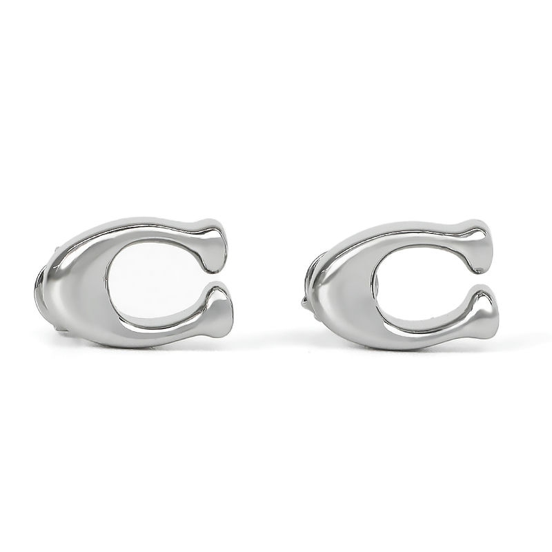 Brandol / COACH コーチ ピアス Cロゴ スタッズ ゴールド シルバー