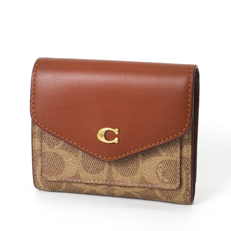 Brandol / COACH コーチ 折り財布 シグネチャー 馬車ロゴ ライト