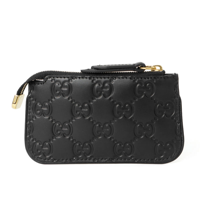 Brandol / GUCCI グッチ 小銭入れ シグネチャー レザー キーリング付き