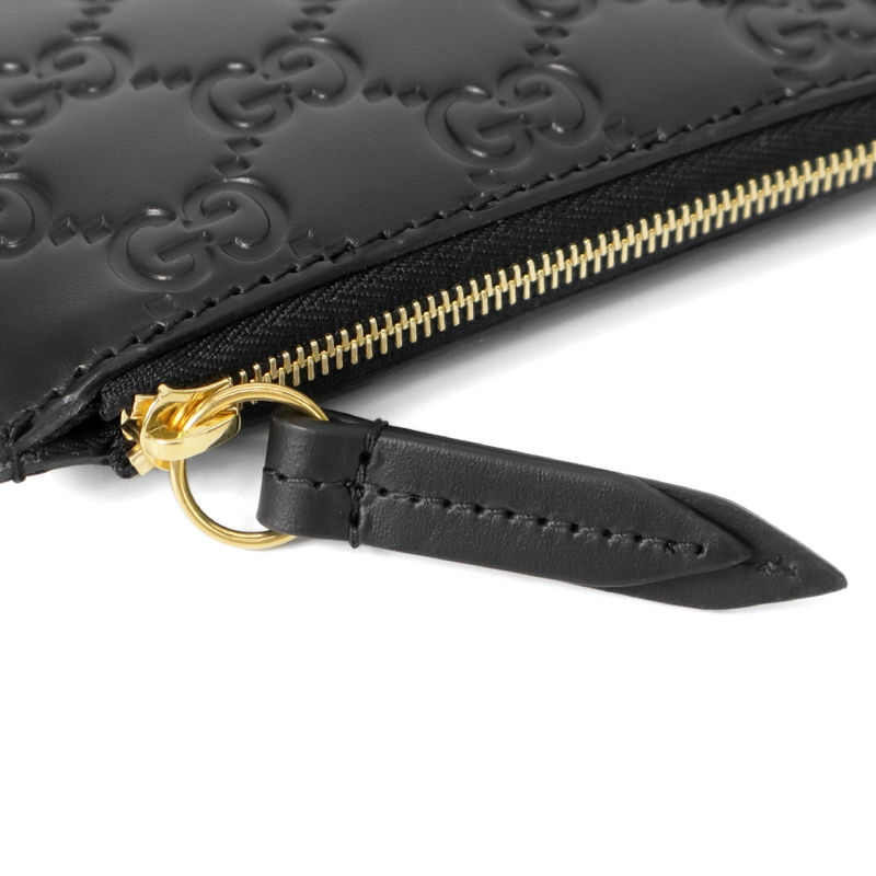 Brandol / GUCCI グッチ 小銭入れ シグネチャー レザー キーリング付き