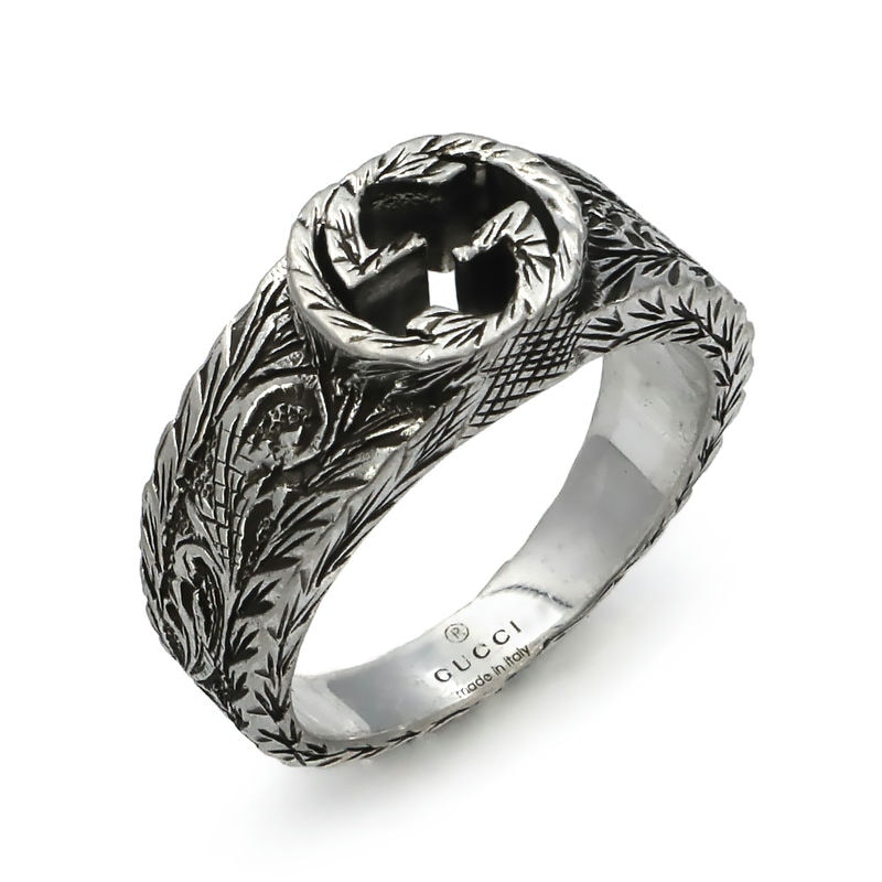 Brandol / GUCCI グッチ リング インターロッキングG リング 13号