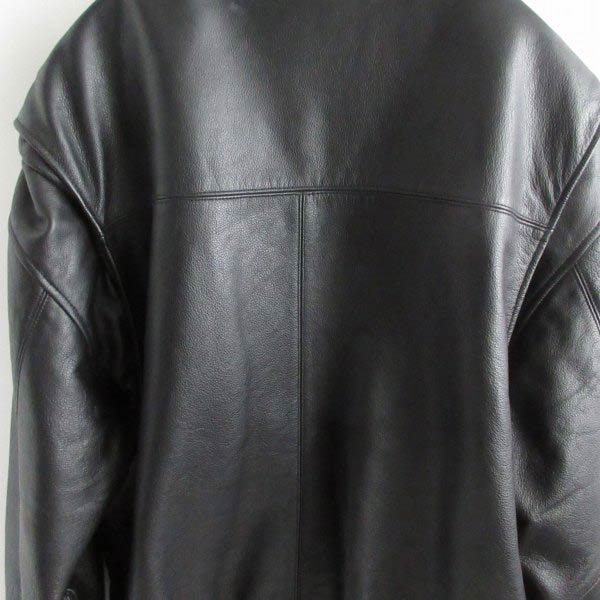 ST.JOHN'S BAY レザージャケット 黒 LT シングルライダースtype