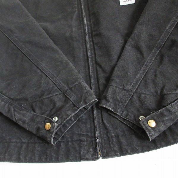 90s USA製 carhartt デトロイト ジャケット JB105 黒 フェード