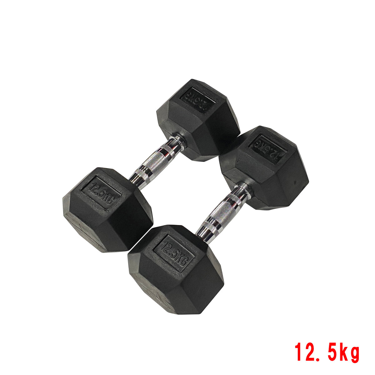 単品販売】【長期在庫品】ヘックスラバーダンベル 固定式 1kg, 12.5kg