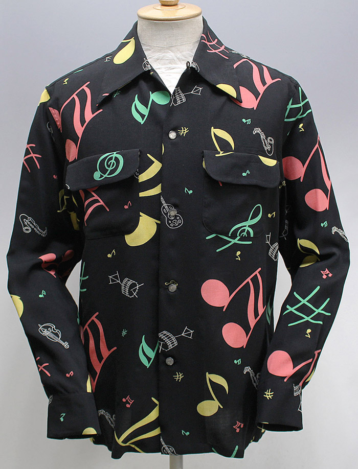 THE GROOVIN HIGH/グルービンハイ ミュージックノート ボックスシャツ