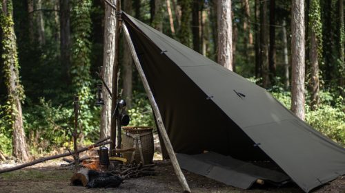 ソロキャンプ向け難燃タープ グリップスワニー FIREPROOF GS TARP