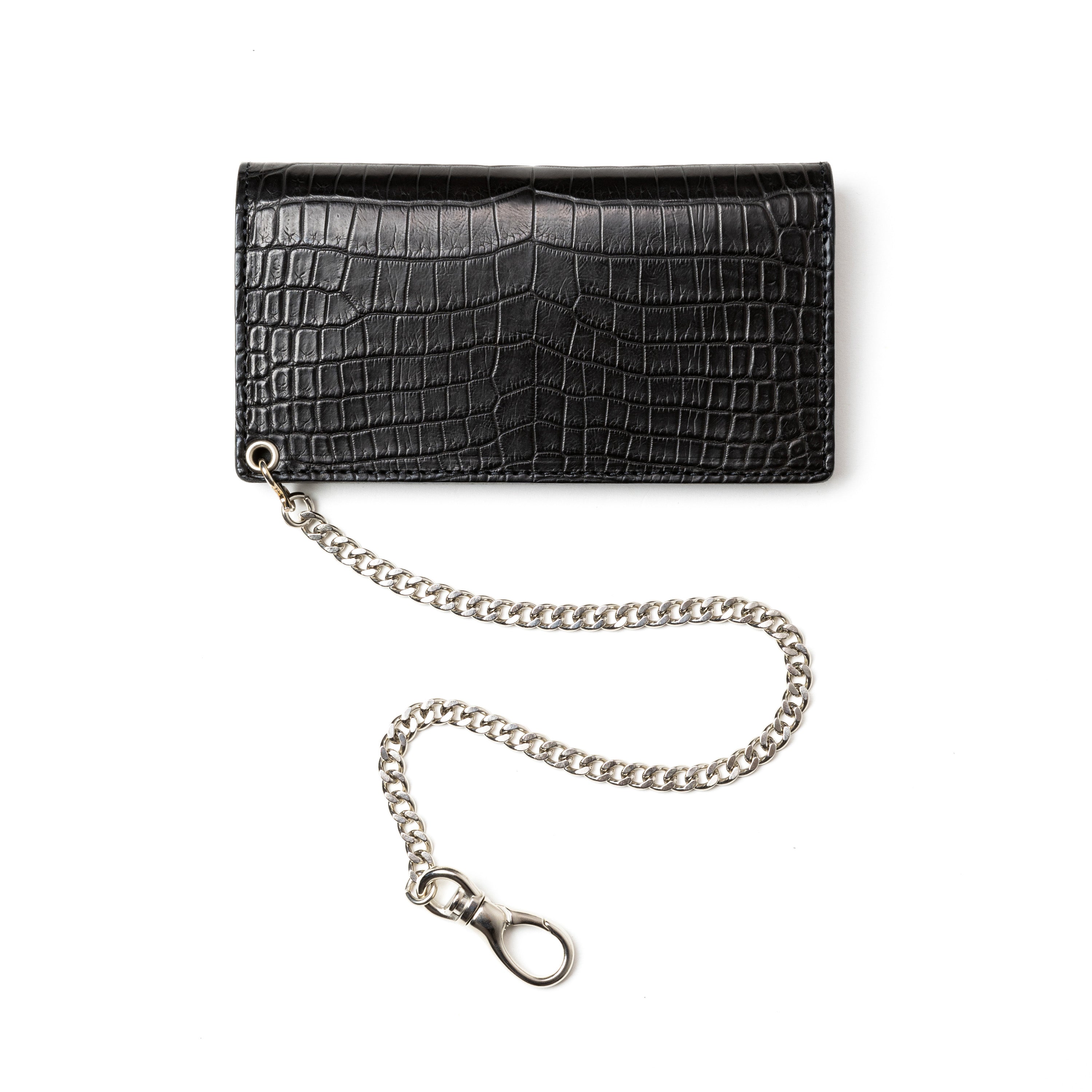 TSY CROCODILE LEATHER TRACKER WALLET – CALEE ONLINE STORE