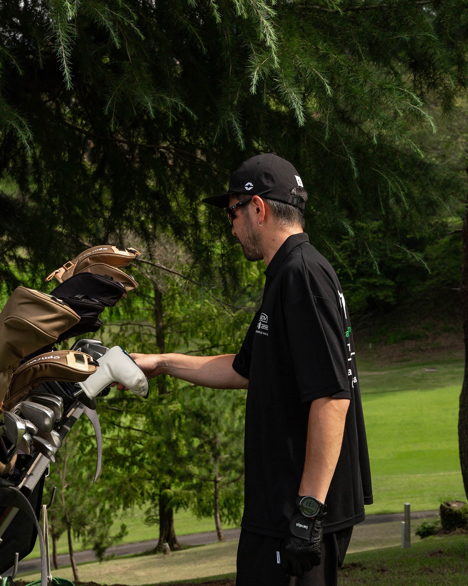 AS2OV×Cph/Golf™ #OVERSIZED S/S POLO - BLACK - – Cph/Golf™︎