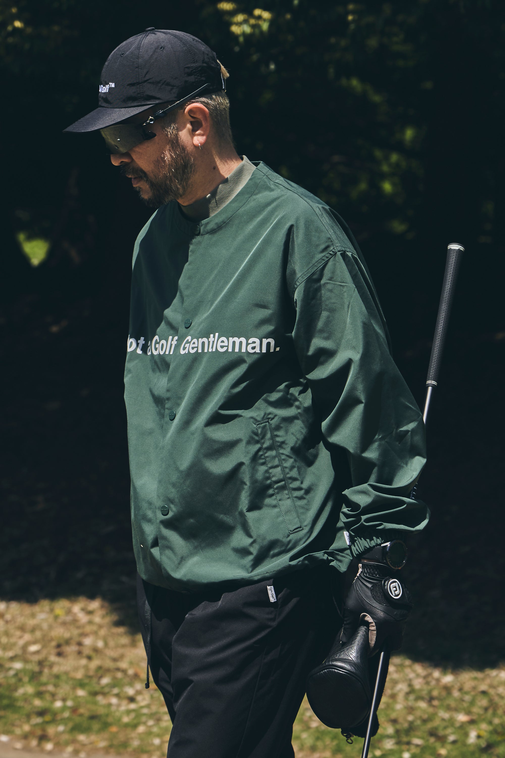 Cph/Golf™ LOGO NO COLLAR JACKET GREEN – Cph/Golf™︎