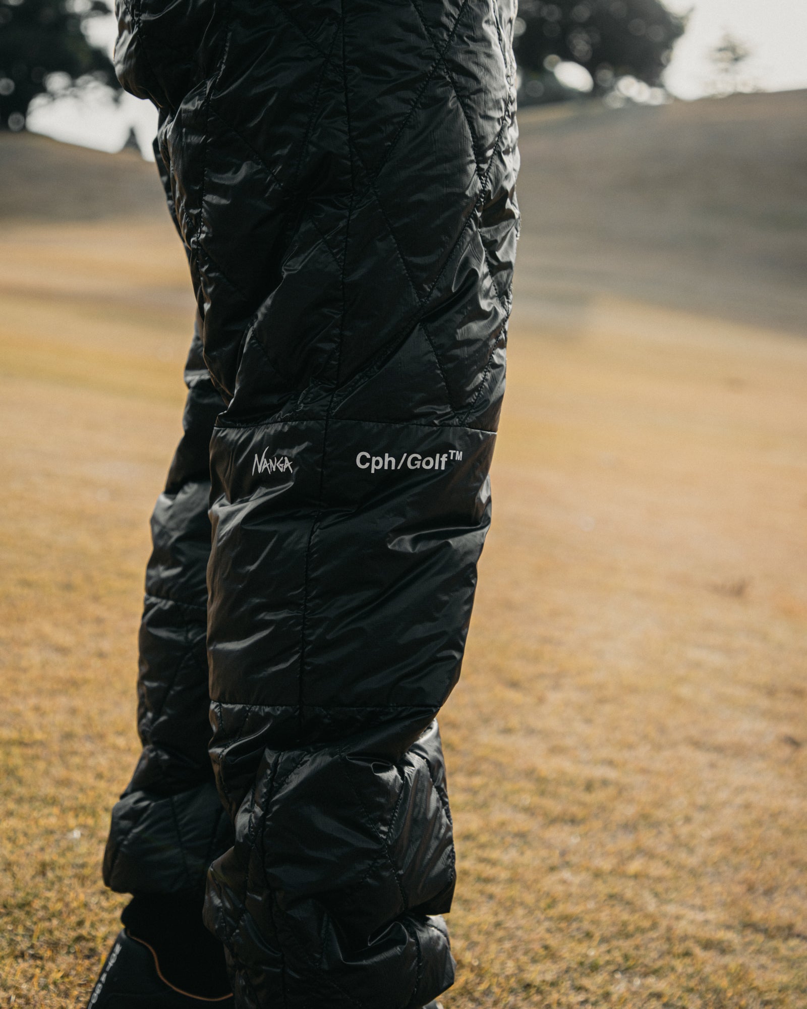 NANGA® × Cph/Golf™ #QLT DOWN TRACK PANTS - BLACK - – Cph/Golf™︎