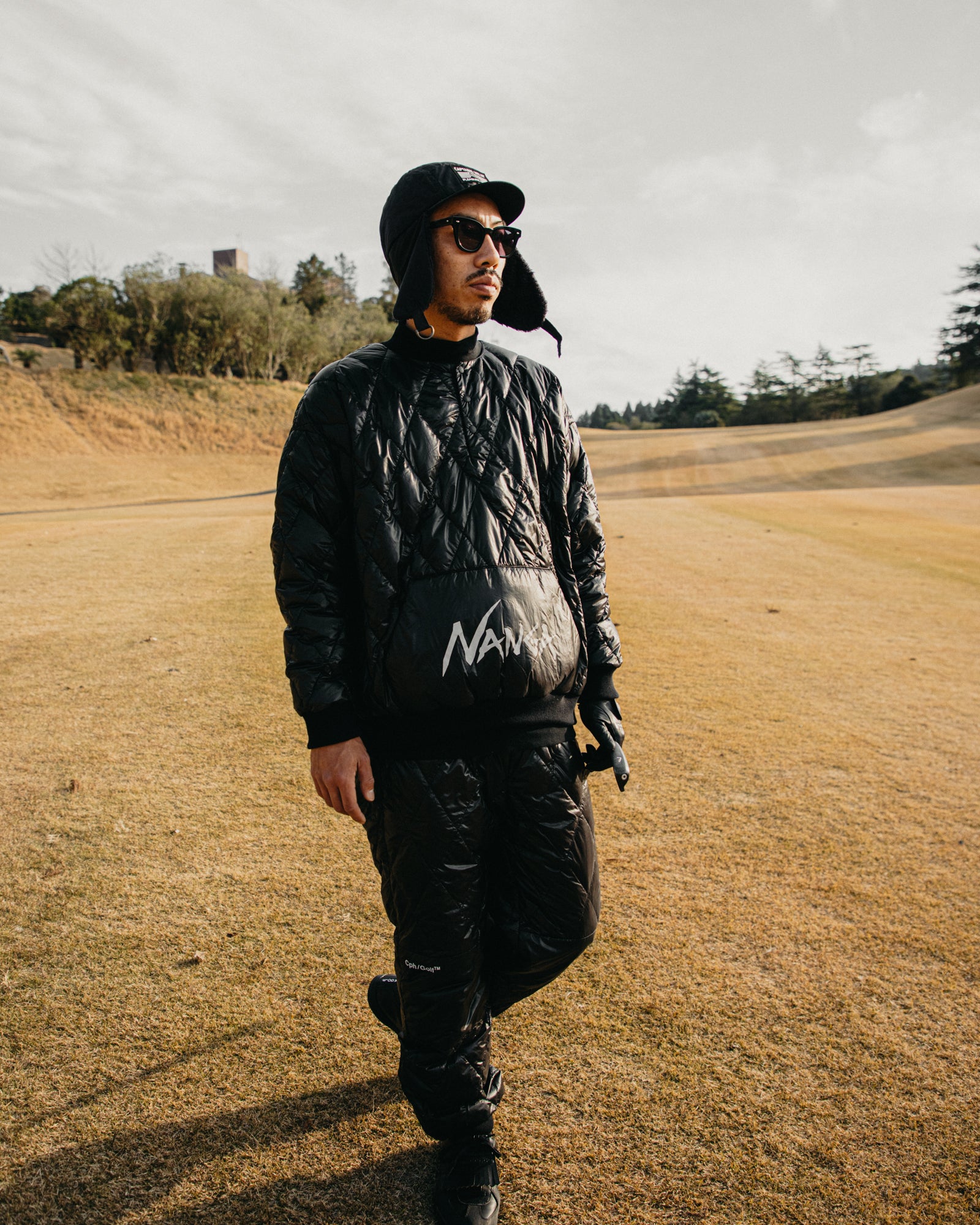 NANGA® × Cph/Golf™ #QLT DOWN TRACK PANTS - BLACK - – Cph/Golf™︎
