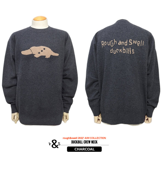 rough ＆ swell duckbills アーガイル柄ニットセーターМ Rough and