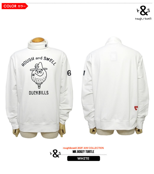 rough&swell［ラフアンドスウェル］Mr.BOGEY TURTLE/タートル裏毛