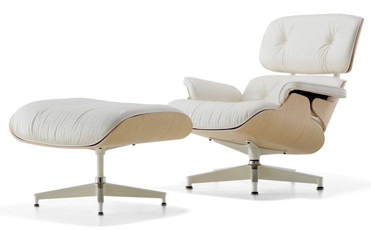 Herman Miller® Eames Lounge Chair & Ottoman®, White Ash - The