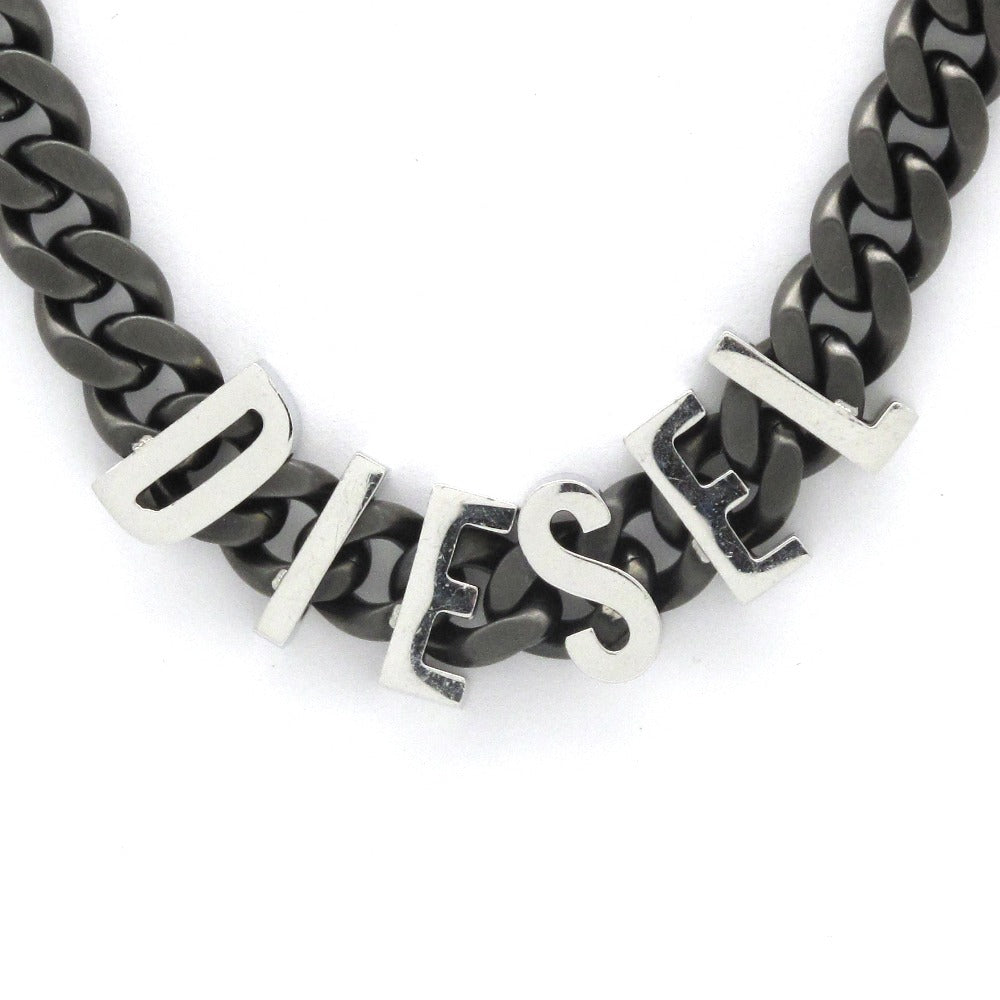 DIESEL ディーゼル ツートン ロゴ チェーン ネックレス DX148700DJW