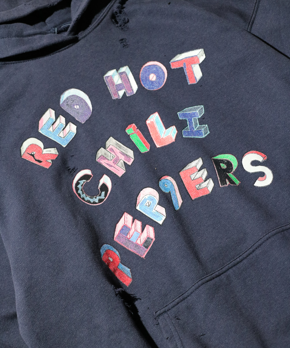 THRIFTY LOOK / WORN-OUT BAND HOODIE “RED HOT CHILI PEPPERS