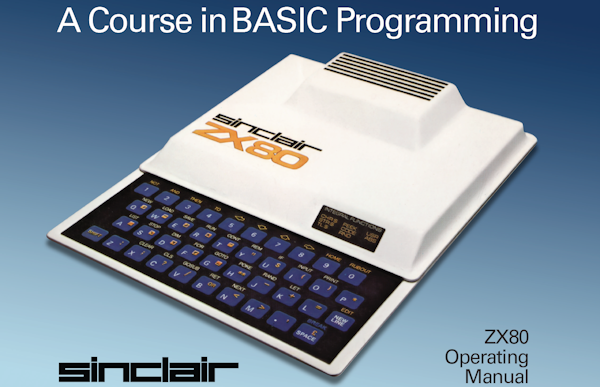 A high quality digital Sinclair ZX80 manual available #ZX80