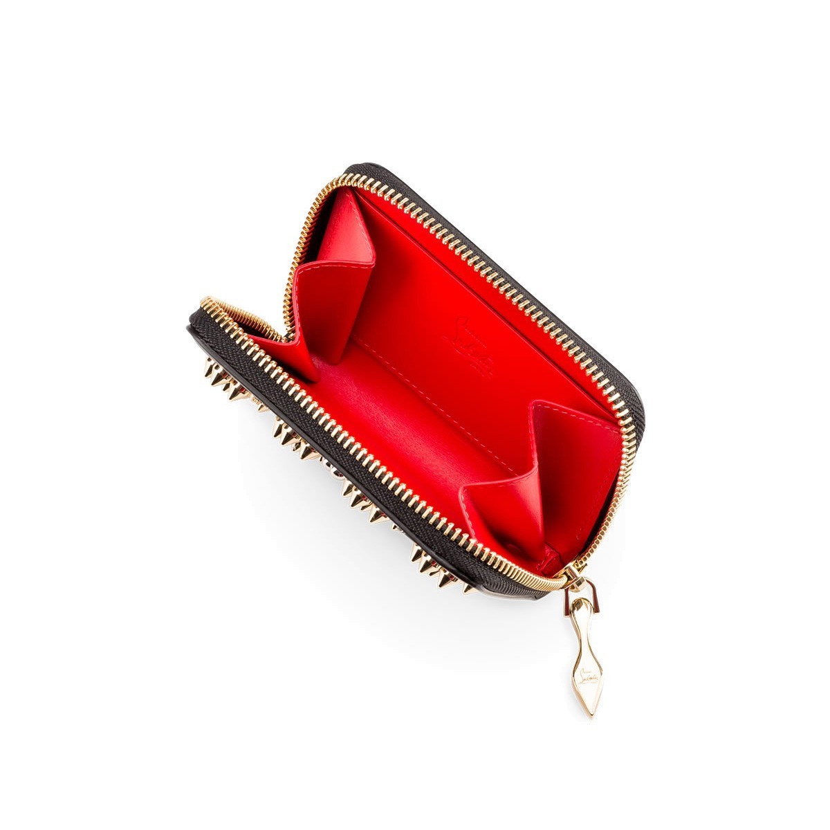 確保済☆クリスチャンルブタン ロゴxスタッズ コインケース