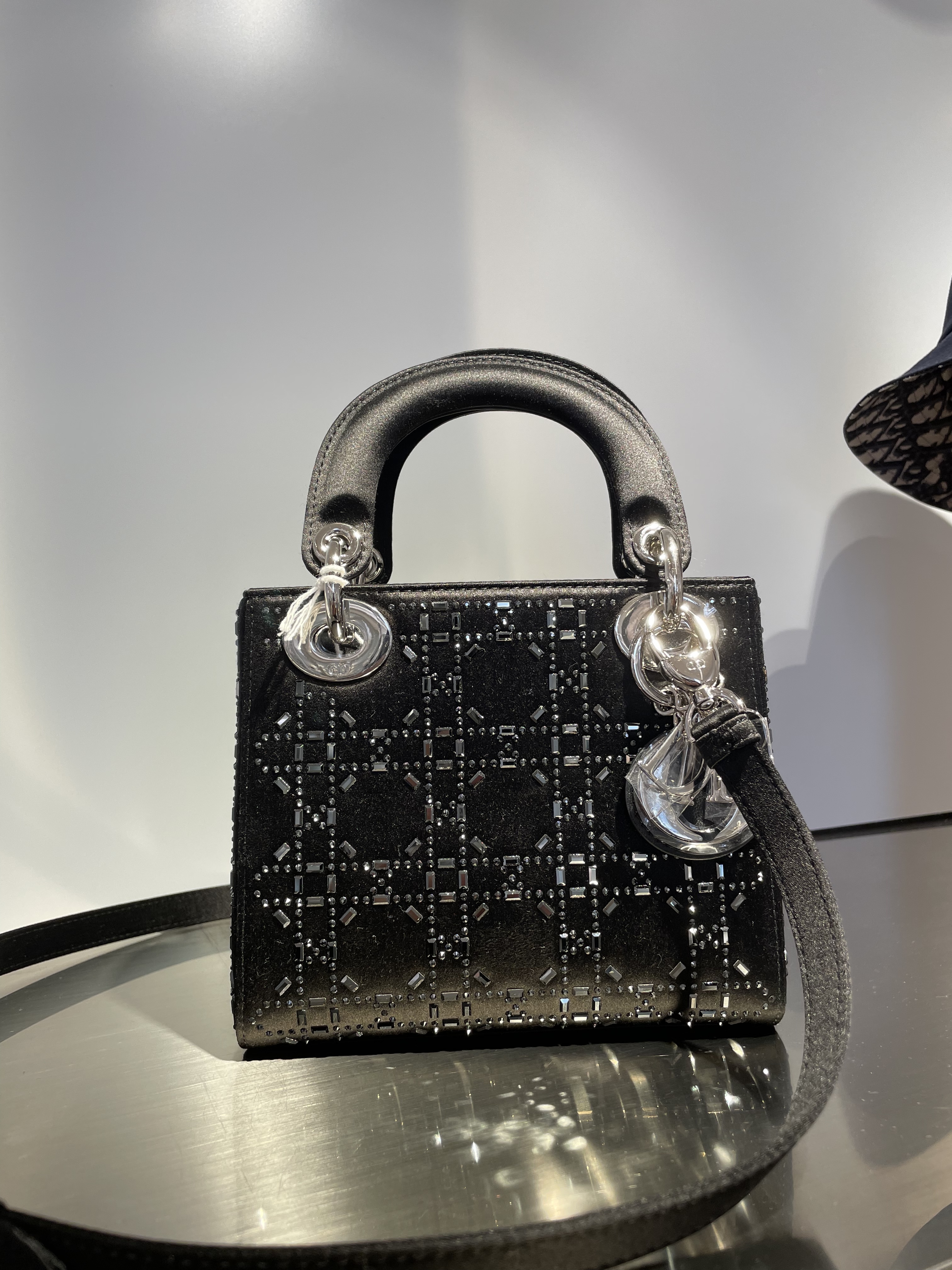 Christian Dior☆サテン LADY DIOR バッグ (Dior/ハンドバッグ
