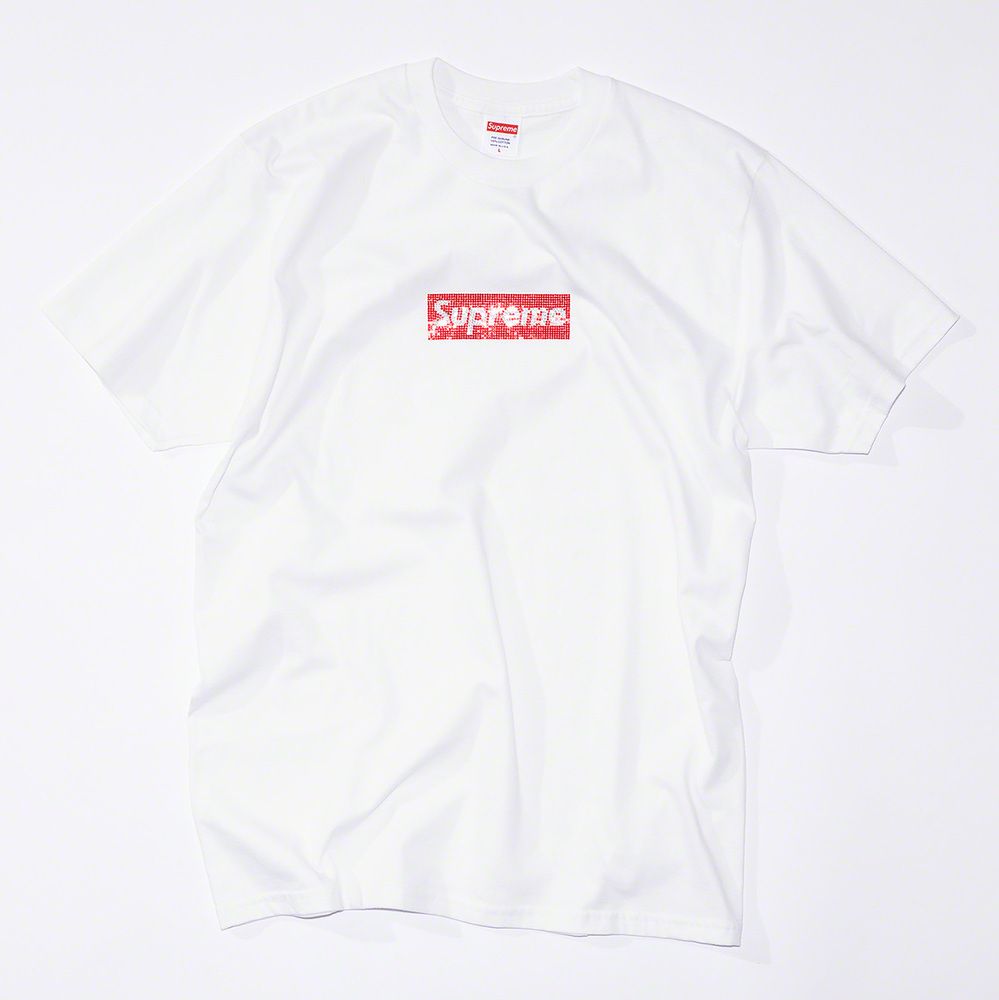 Supreme Swarovski Box Logo Tee White シュプリーム Tシャツ 白