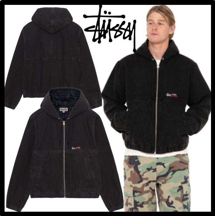 ☆送料・関税込☆Stussy☆WORK JACKET INSULATED CANVAS☆Black