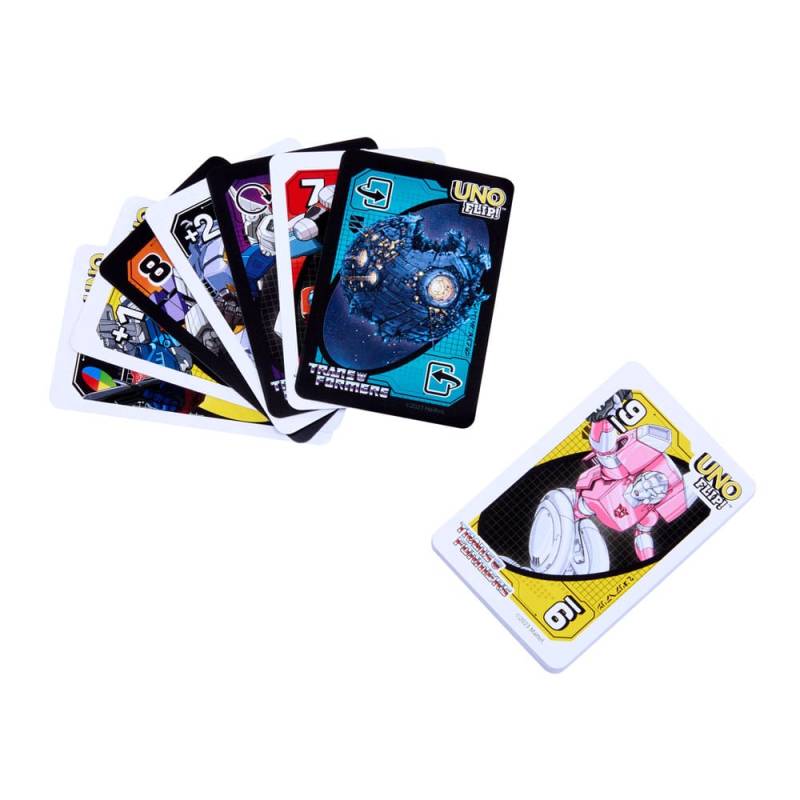Transformers card game UNO Flip! Playing cards