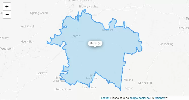 38468 ZIP Code - United States