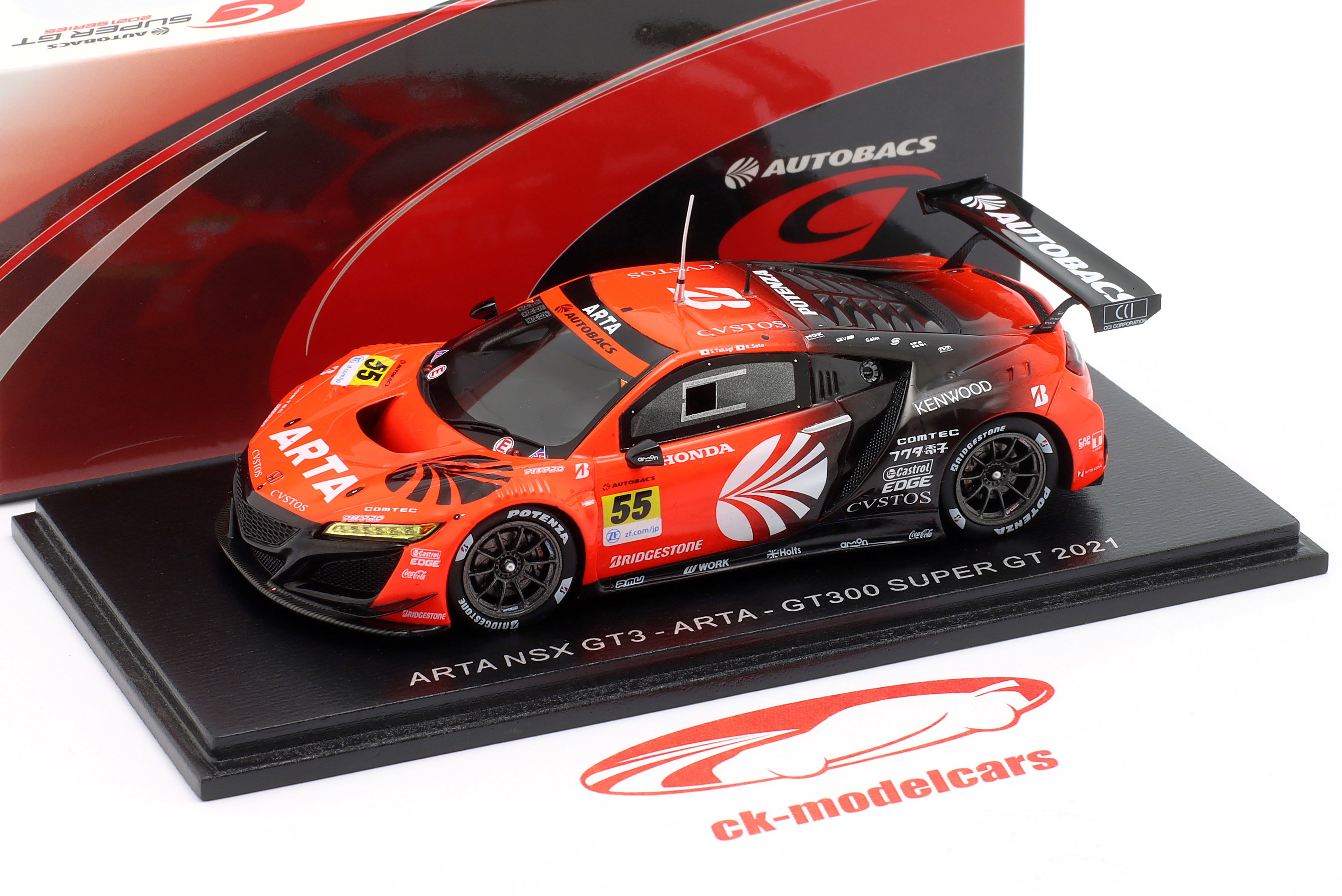 Spark 1:43 Honda NSX GT3 Evo #55 Super GT series 2021 Takagi, Sato